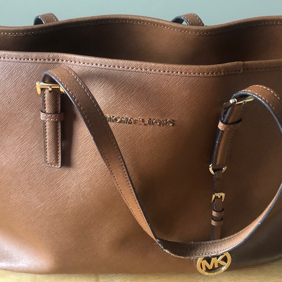 Michael Kors Jet Set large  saffiano leather  bag tote purse - Picture 1 of 10